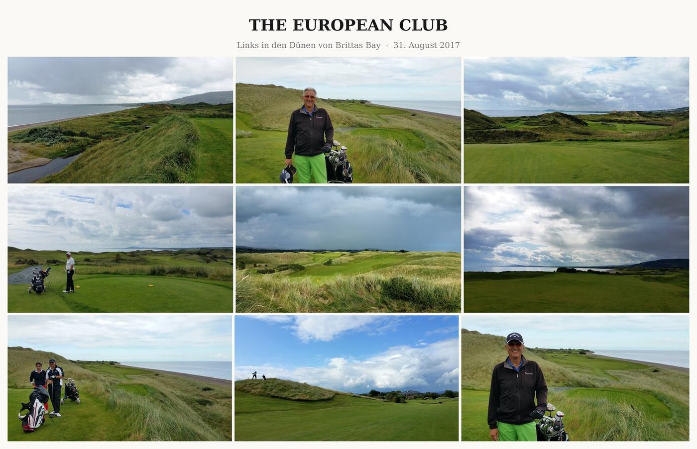 Fotocollage The European Club: Links in den Duenen von Brittas Bay